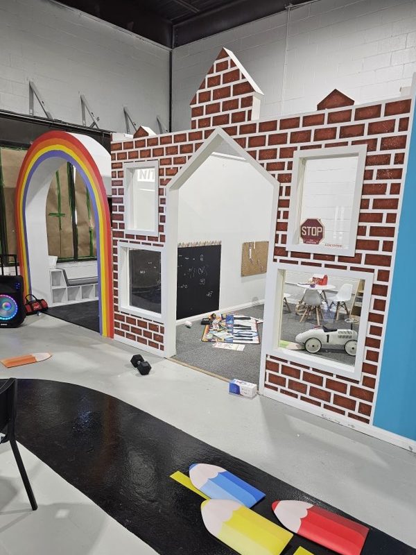 Indoor playground after — finished and themed